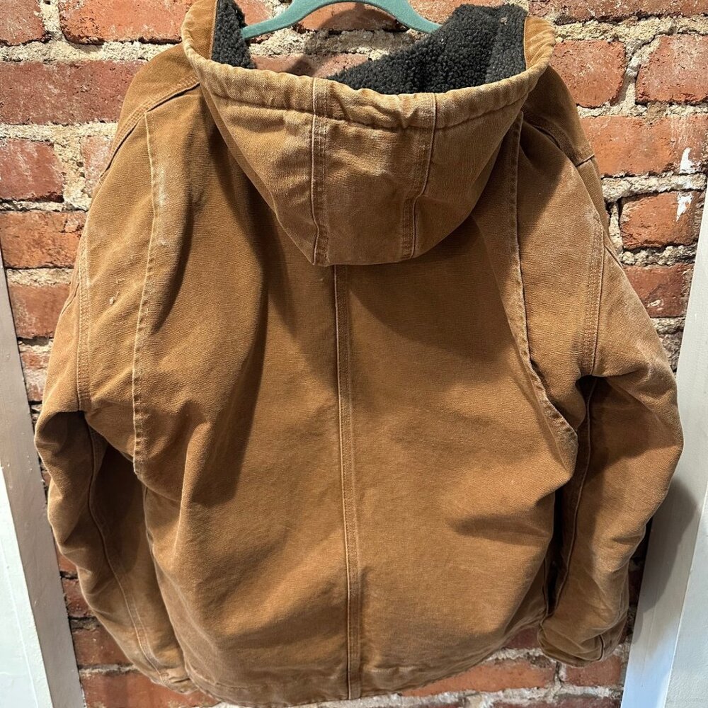 Vintage Carhartt J141 Sandstone Sherpa-Lined Sierra Jacket Size L - Picture 3 of 9
